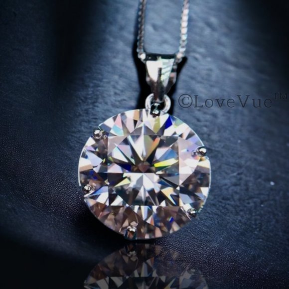 Certified 10ct. t.w. Diamond Solitaire Brilliant Cut Necklace - Picture 2 of 14